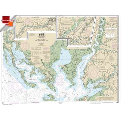 Atlantic Coast NOAA Charts :Small Format HISTORICAL NOAA Chart 12261: Chesapeake Bay Honga: Nanticoke: Wicomico Rivers and Fishing Bay