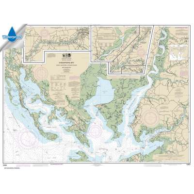 Atlantic Coast NOAA Charts :Waterproof HISTORICAL NOAA Chart 12261: Chesapeake Bay Honga: Nanticoke: Wicomico Rivers and Fishing Bay