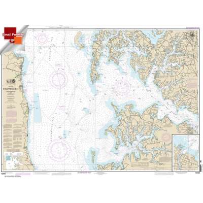 Atlantic Coast NOAA Charts :Small Format NOAA Chart 12266: Chesapeake Bay Choptank River and Herring Bay; Cambridge