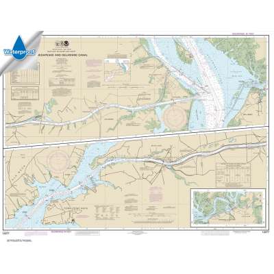 Atlantic Coast NOAA Charts :Waterproof NOAA Chart 12277: Chesapeake and Delaware Canal