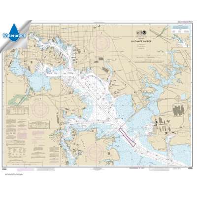 Atlantic Coast NOAA Charts :Waterproof NOAA Chart 12281: Baltimore Harbor