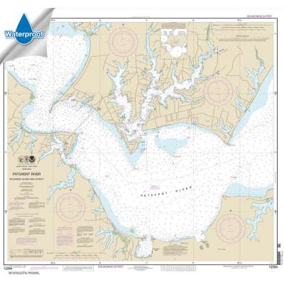 Atlantic Coast NOAA Charts :Waterproof HISTORICAL NOAA Chart 12284: Patuxent River Solomons lsland and Vicinity
