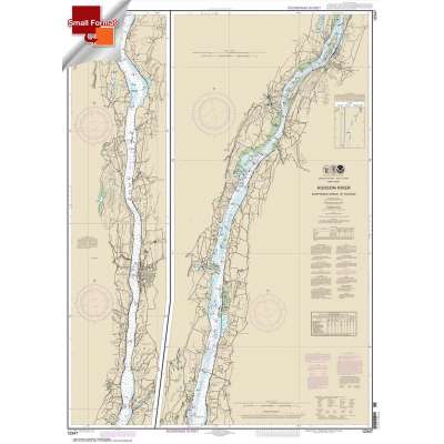 Atlantic Coast NOAA Charts :Small Format NOAA Chart 12347: Hudson River Wappinger Creek to Hudson