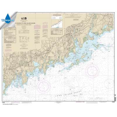 Atlantic Coast NOAA Charts :Waterproof NOAA Chart 12368: North Shore of Long Island Sound Sherwood Point to Stamford Harbor