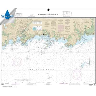Atlantic Coast NOAA Charts :Waterproof NOAA Chart 12373: North Shore of Long Island Sound Guilford Harbor to Farm River