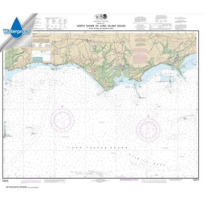 Waterproof NOAA Chart 12374: North Shore of Long Island Sound Duck Island to Madison Reef