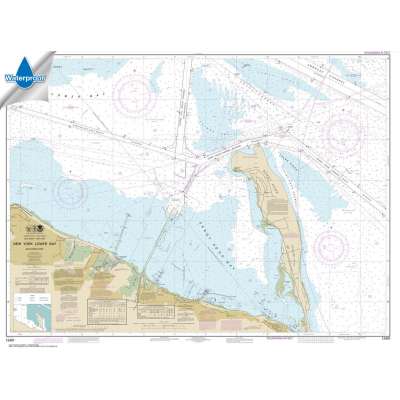 Atlantic Coast NOAA Charts :Waterproof NOAA Chart 12401: New York Lower Bay Southern part