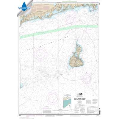 Atlantic Coast NOAA Charts :Waterproof NOAA Chart 13215: Block Island Sound Point Judith to Montauk Point