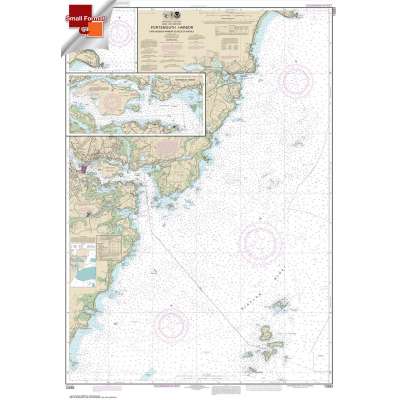 Atlantic Coast NOAA Charts :Small Format NOAA Chart 13283: Portsmouth Harbor Cape Neddick Harbor to Isles of Shoals; Portsmouth Harbor
