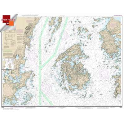Atlantic Coast NOAA Charts :Small Format NOAA Chart 13305: Penobscot Bay;Carvers Harbor and Approaches