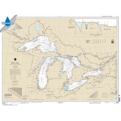 Waterproof NOAA Charts :Waterproof NOAA Chart 14500: Great Lakes: Lake Champlain to Lake of the Woods