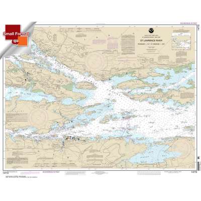 Great Lakes NOAA Charts :Small Format NOAA Chart 14772: Ironsides l.: N.Y.: to Bingham l.: Ont.