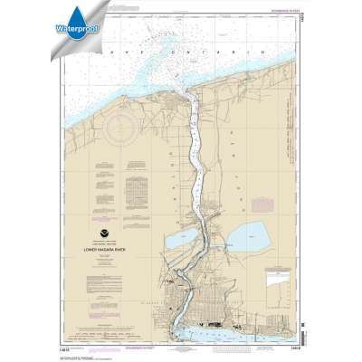 Waterproof NOAA Charts :Waterproof NOAA Chart 14816: Lower Niagara River