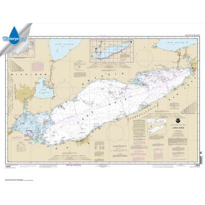 Waterproof NOAA Charts :Waterproof NOAA Chart 14820: Lake Erie