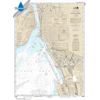 Waterproof NOAA Charts :Waterproof NOAA Chart 14833: Buffalo Harbor