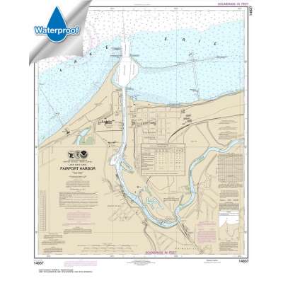 HISTORICAL WATERPROOF NOAA Chart 14837: Fairport Harbor
