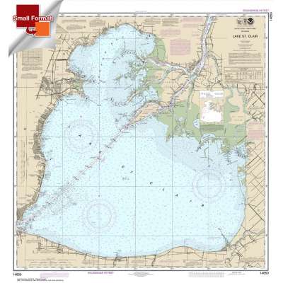 Great Lakes Charts :Small Format NOAA Chart 14850: Lake St. Clair