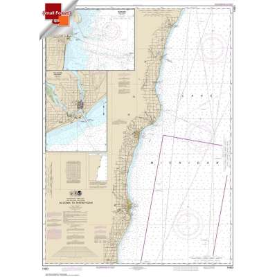 Great Lakes NOAA Charts :Small Format NOAA Chart 14903: Algoma to Sheboygan;Kewaunee;Two Rivers