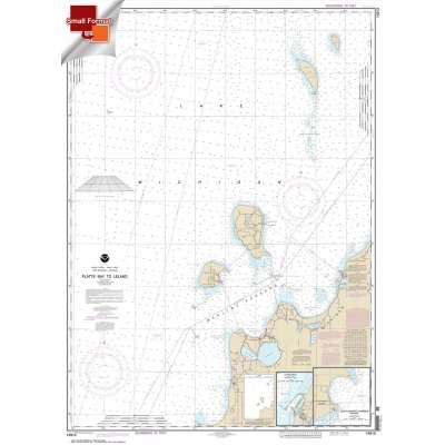 Great Lakes NOAA Charts :Small Format NOAA Chart 14912: Platte Bay to Leland;Leland;South Manitou Harbor