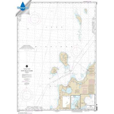 Waterproof NOAA Charts :Waterproof NOAA Chart 14912: Platte Bay to Leland;Leland;South Manitou Harbor