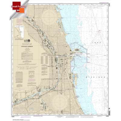 Great Lakes NOAA Charts :Small Format NOAA Chart 14928: Chicago Harbor
