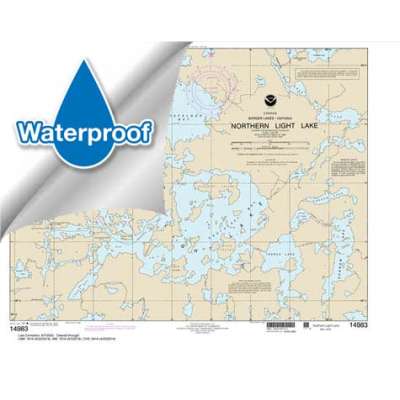 Waterproof NOAA Charts :HISTORCIAL Waterproof NOAA Chart 14983: Northern Light Lake