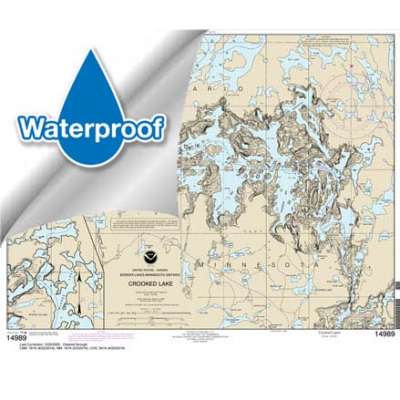 Waterproof NOAA Charts :HISTORICAL Waterproof NOAA Chart 14989: Crooked Lake