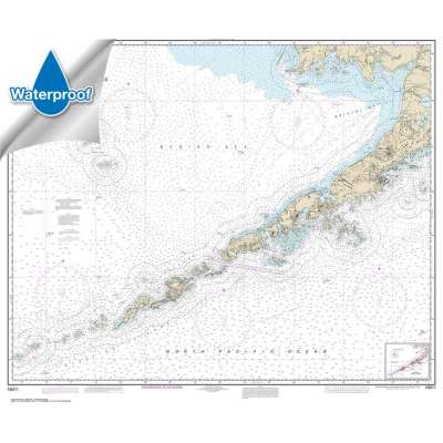 Waterproof NOAA Charts :Waterproof NOAA Chart 16011: Alaska Peninsula and Aleutian Islands to Seguam Pass