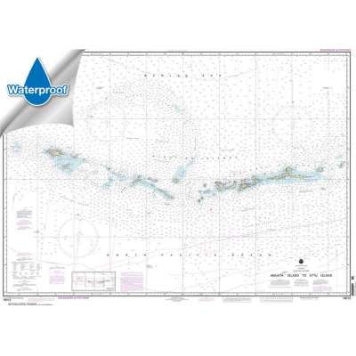 Waterproof NOAA Charts :Waterproof NOAA Chart 16012: Aleutian Islands Amukta Island to Attu Island