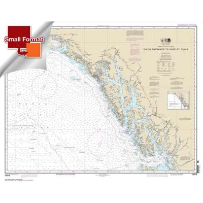 Alaska NOAA Charts :Small Format NOAA Chart 16016: Dixon Entrance to Cape St. Elias