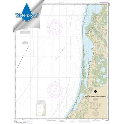 Waterproof NOAA Charts :Waterproof HISTORICAL NOAA Chart 16102: Kuchiak River to Kukpowruk Pass