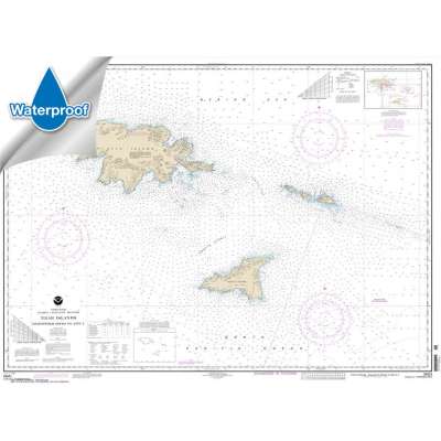 Waterproof NOAA Charts :Waterproof NOAA Chart 16421: Ingenstrem Rocks to Attu Island