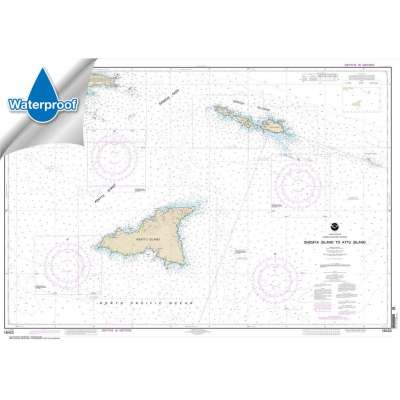 Waterproof NOAA Charts :Waterproof HISTORICAL NOAA Chart 16423: Shemya Island to Attu Island