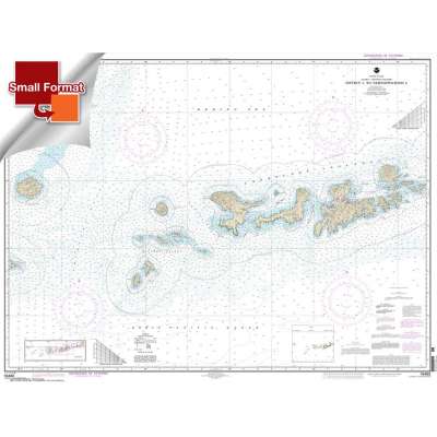 Alaska NOAA Charts :Small Format NOAA Chart 16460: Igitkin ls. to Semisopochnoi Island