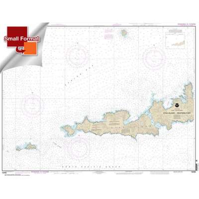 Alaska NOAA Charts :Small Format HISTORICAL NOAA Chart 16486: Atka Island: western part