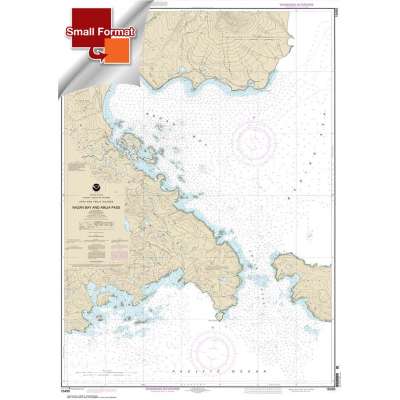 Alaska NOAA Charts :Small Format HISTORICAL NOAA Chart 16490: Nazan Bay and Amilia Pass