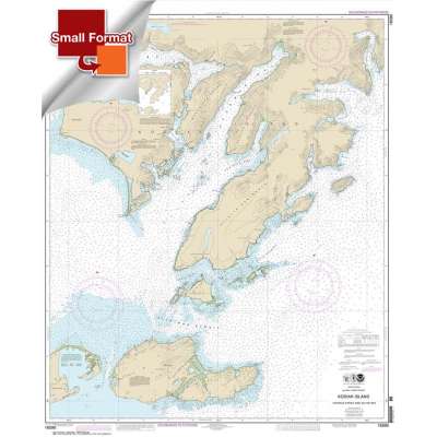 HISTORICAL SMALL FORMAT NOAA Chart 16590: Kodiak Island Sitkinak Strait and Alitak Bay