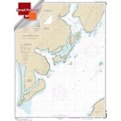 Small Format NOAA Chart 16591: Alitak Bay-Cape Alitak to Moser Bay