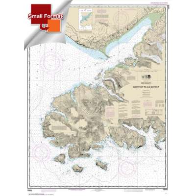 Alaska NOAA Charts :Small Format NOAA Chart 16645: Gore Point to Anchor Point