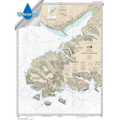 Alaska NOAA Charts :Waterproof NOAA Chart 16645: Gore Point to Anchor Point