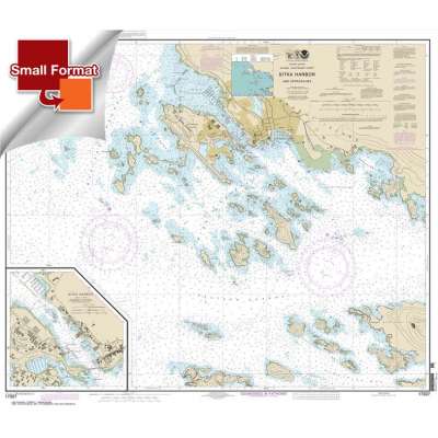Alaska NOAA Charts :Small Format NOAA Chart 17327: Sitka Harbor and approaches;Sitka Harbor