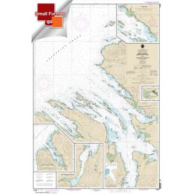 Alaska NOAA Charts :Small Format NOAA Chart 17368: Keku Strait-northern part: including Saginaw and Security Bays and Port Camden;Kake Inset
