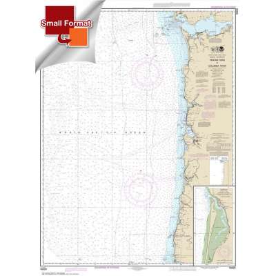 Pacific Coast NOAA Charts :Small Format NOAA Chart 18520: Yaquina Head to Columbia River;Netarts Bay