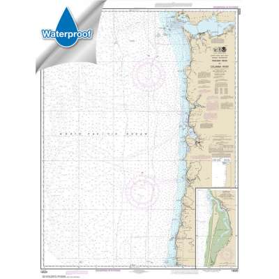 Pacific Coast NOAA Charts :Waterproof NOAA Chart 18520: Yaquina Head to Columbia River;Netarts Bay