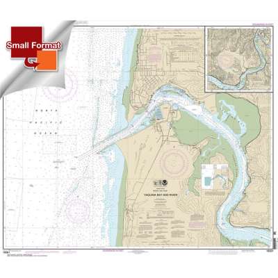Small Format NOAA Chart 18581: Yaquina Bay and River