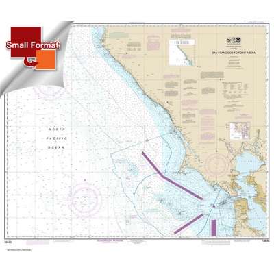 Pacific Coast NOAA Charts :Small Format NOAA Chart 18640: San Francisco to Point Arena