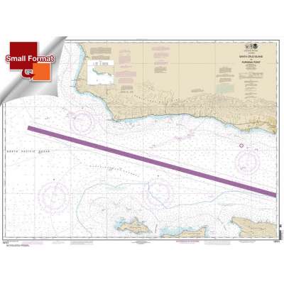 Pacific Coast NOAA Charts :Small Format HISTORICAL NOAA Chart 18721: Santa Cruz Island to Purisima Point