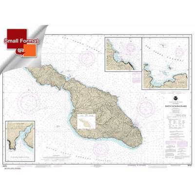 Pacific Coast NOAA Charts :Small Format NOAA Chart 18757: Santa Catalina Island;Avalon Bay;Catalina Harbor;Isthmus Cove