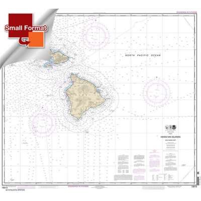 Pacific Coast NOAA Charts :Small Format NOAA Chart 19010: Hawai'ian Islands southern part