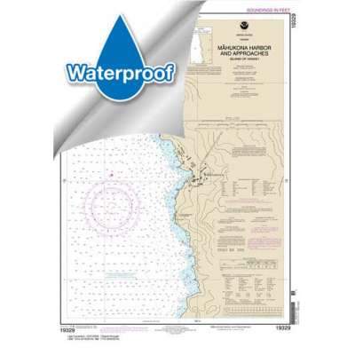 Pacific Coast NOAA Charts :Waterproof HISTORICAL NOAA Chart 19329: Mahukona Harbor and approaches Island Of Hawai'i